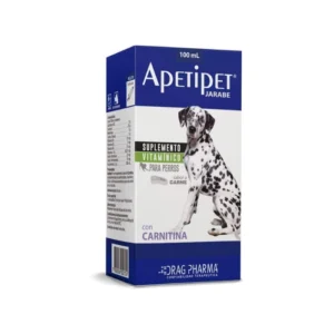 Frasco de Apetipet suplemento vitamínico para perros