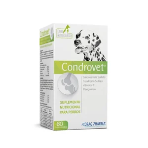 Frasco de Condrovet suplemento articular para perros