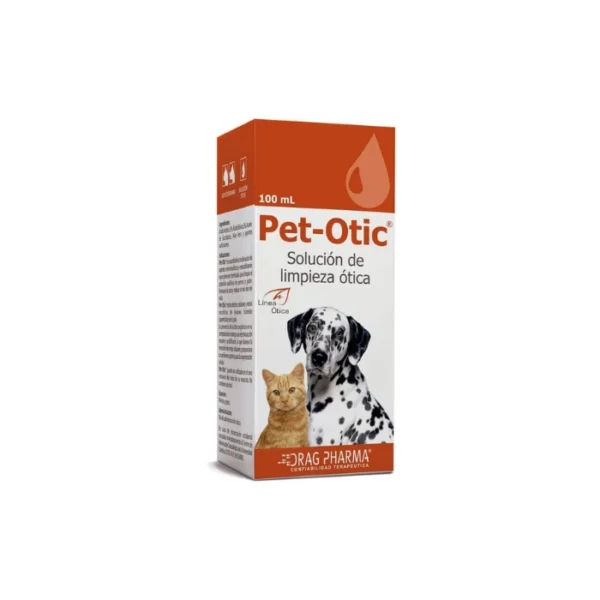 Frasco de Pet Otic solución ótica para perros y gatos