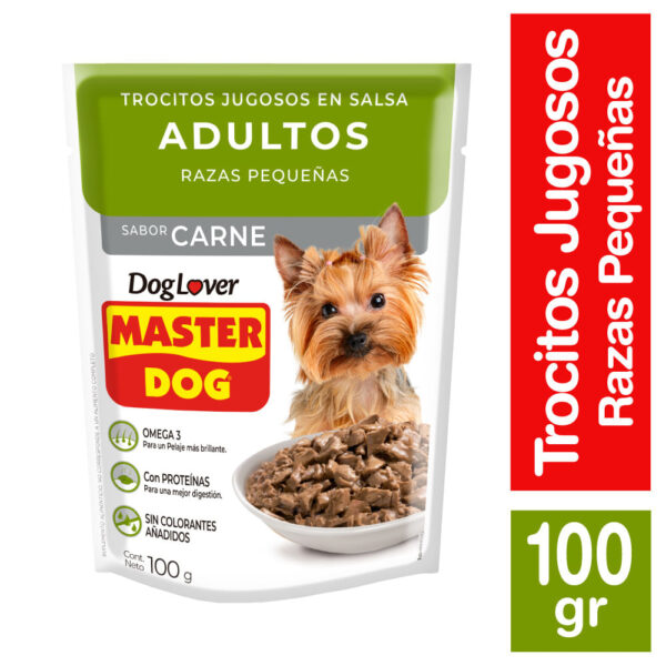 MASTER DOG SOBRE ADULTO RAZA PEQUEÑA CARNE 100GRS