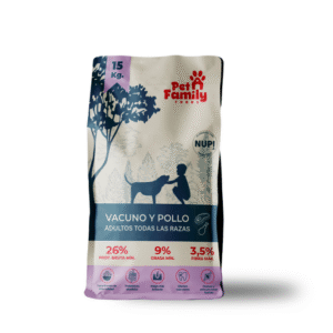 PET FAMILY 15KG. ADULTO VACUNO Y POLLO