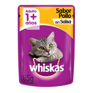 WHISKAS SOBRE GATO ADULTO POLLO 85GRS