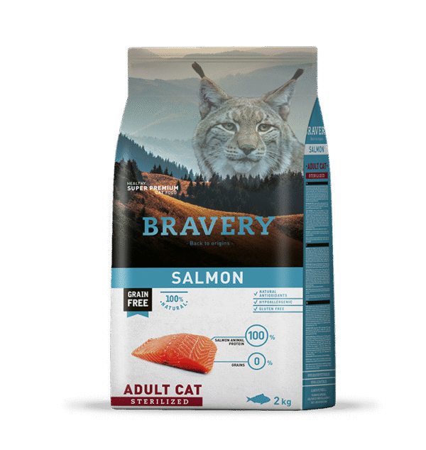 BRAVERY GATO ADULTO ESTERILIZADO SALMON 2KG