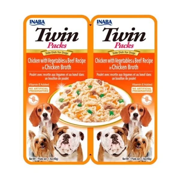CHURU TWIN PERRO PACK POLLO CON VEGETALES