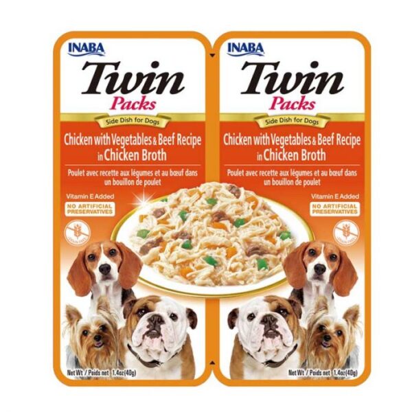 CHURU TWIN PACKS POLLO CON VEGETALES Y VACUNO