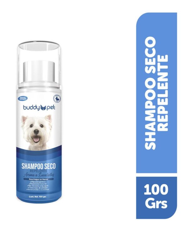 BUDDY PET SHAMPOO SECO PERROS AROMA EUCALIPTUS 100GRS